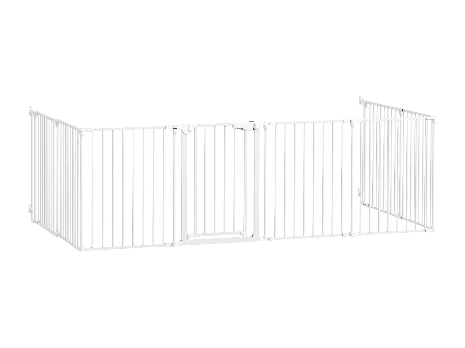 Recinto per cani a 8 pannelli modulabili 61x3x75 cm bianco