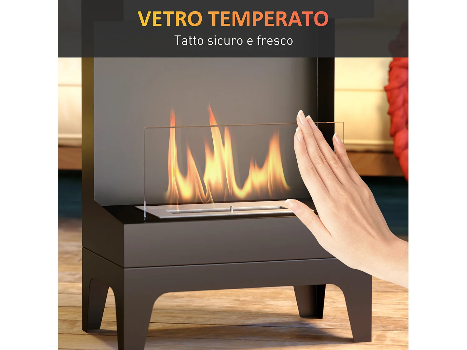 Camino a bioetanolo con bruciatore da 0.9L e durata 3.3 ore nero