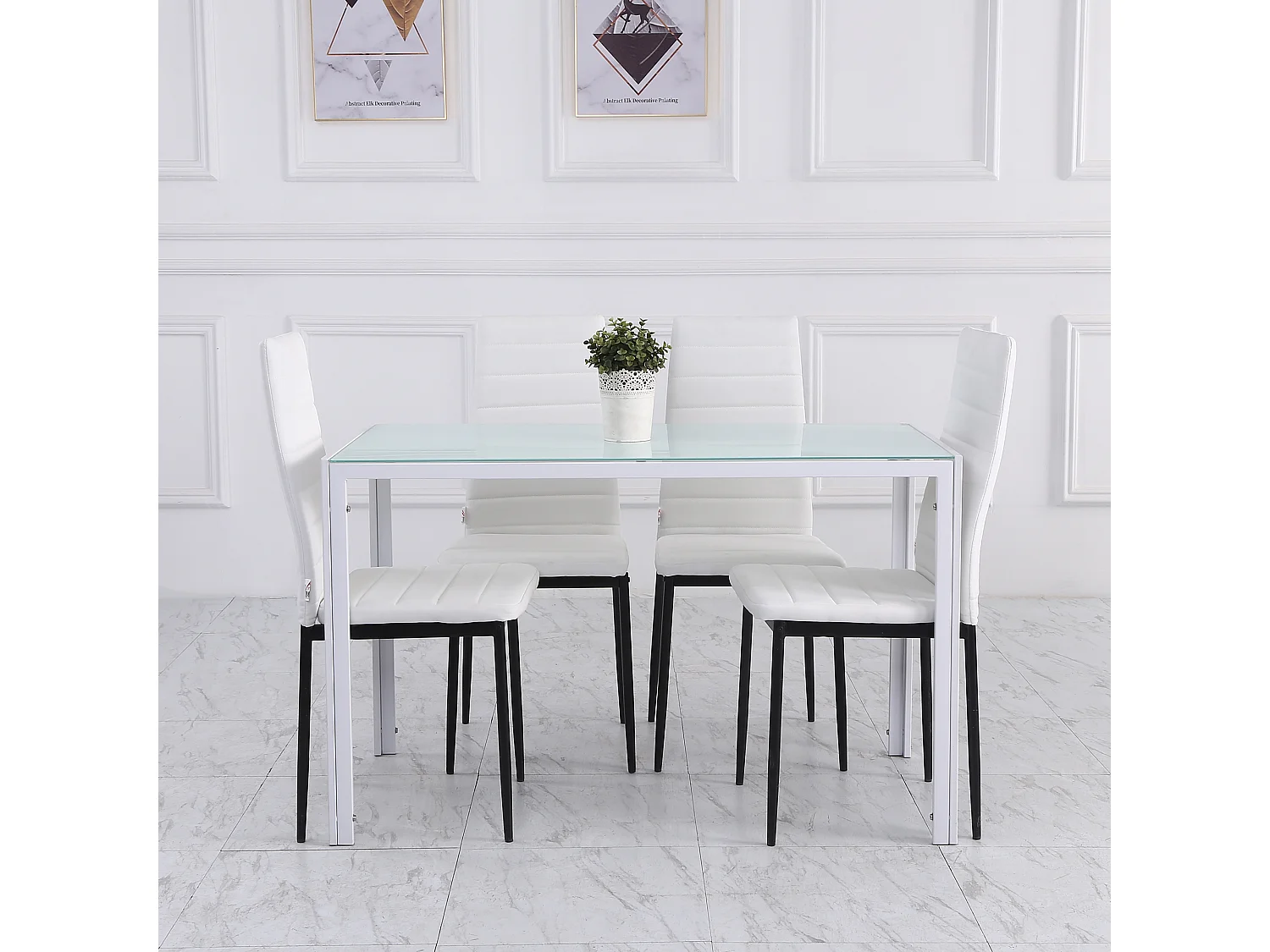 Set 4 sedie imbottite per soggiorno o sala da pranzo