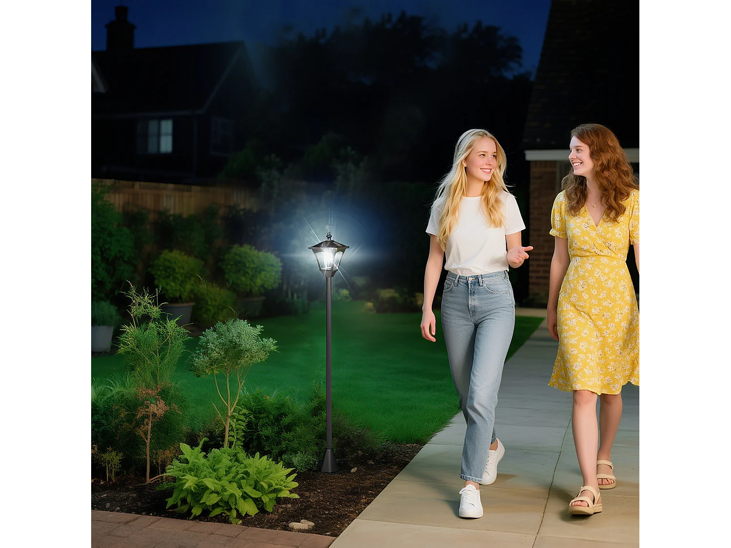 Lampione da giardino energia solare da esterno led automatica