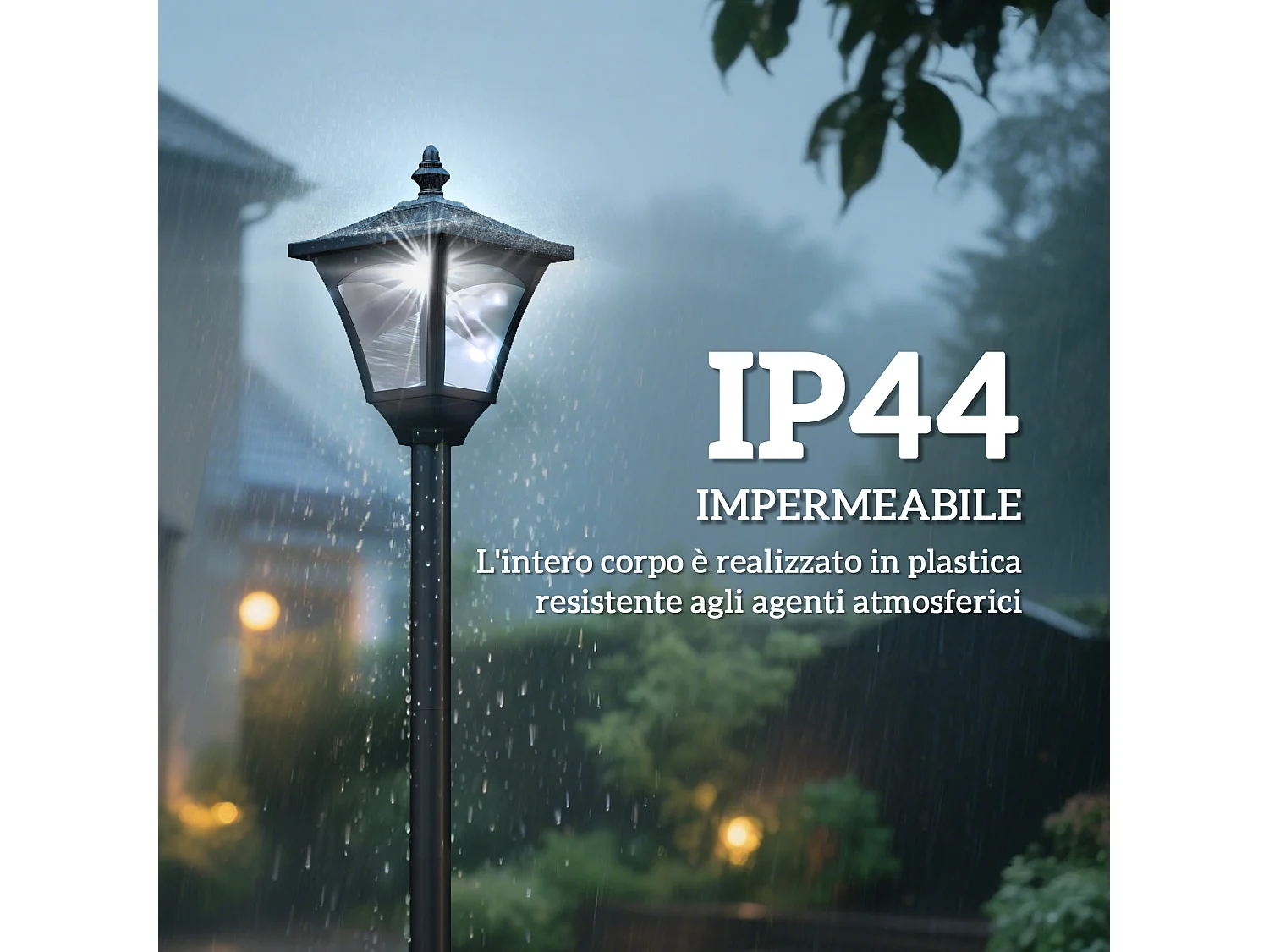 Lampione da giardino energia solare da esterno led automatica