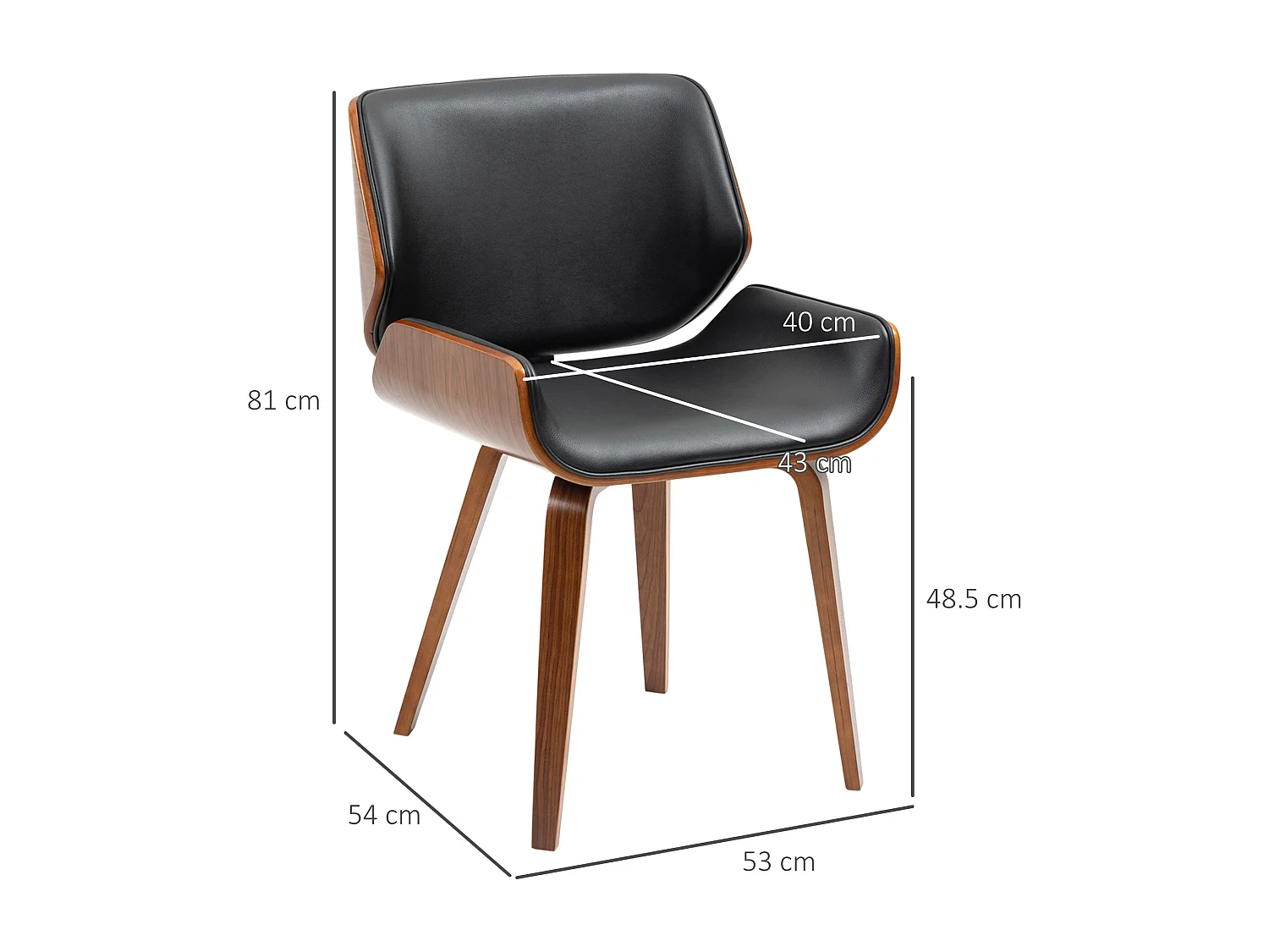 Set di 2 sedie sala da pranzo in finta pelle sedie cucina moderne