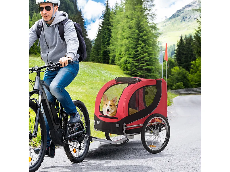 Rimorchio Bici per Animali in Acciaio