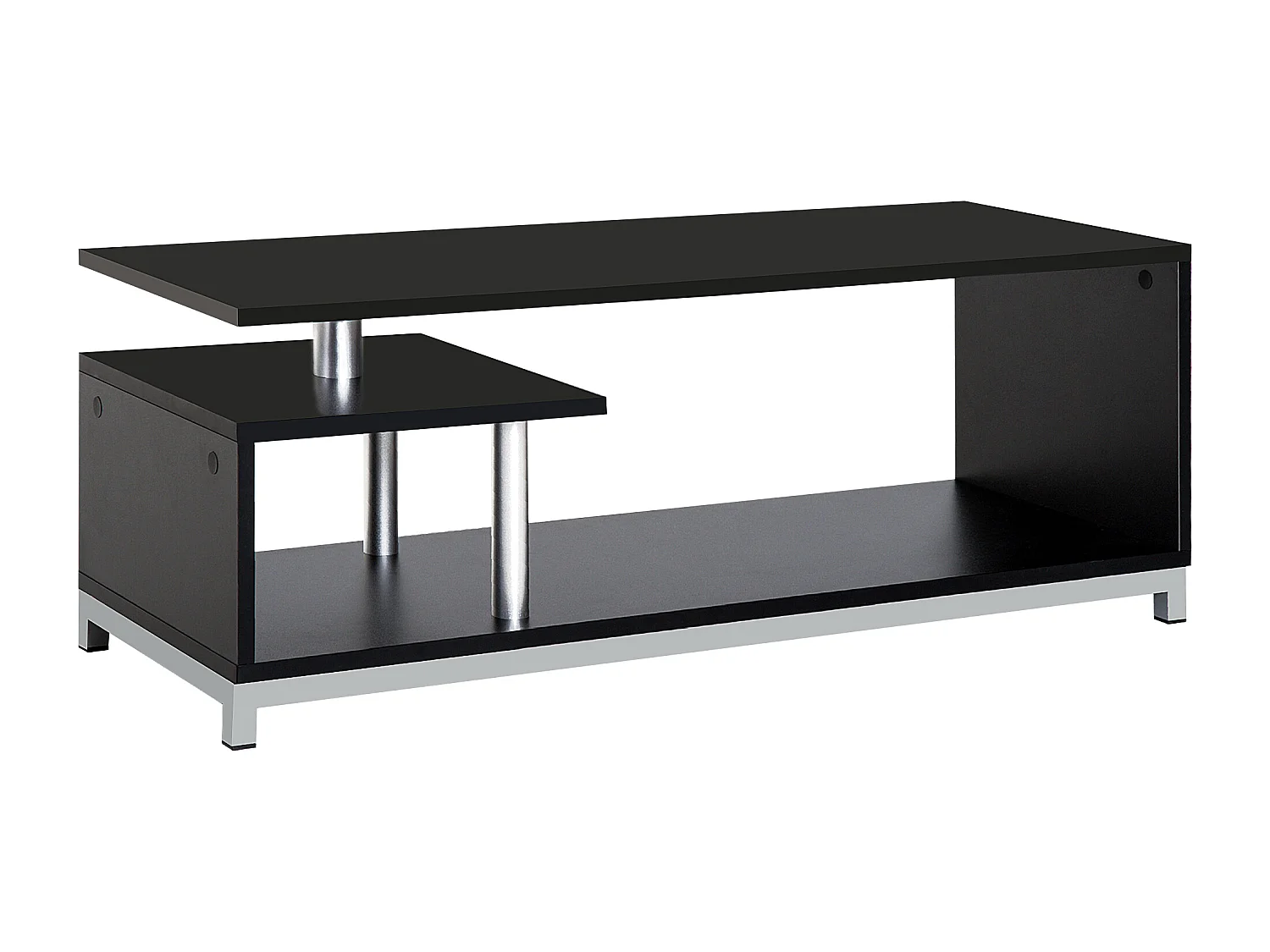 Mobile tv moderno con ripiano in legno nero