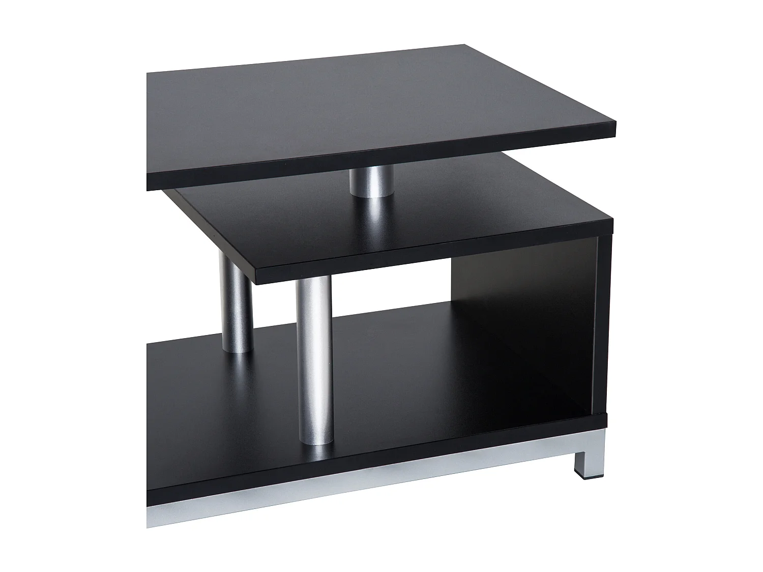 Mobile tv moderno con ripiano in legno nero