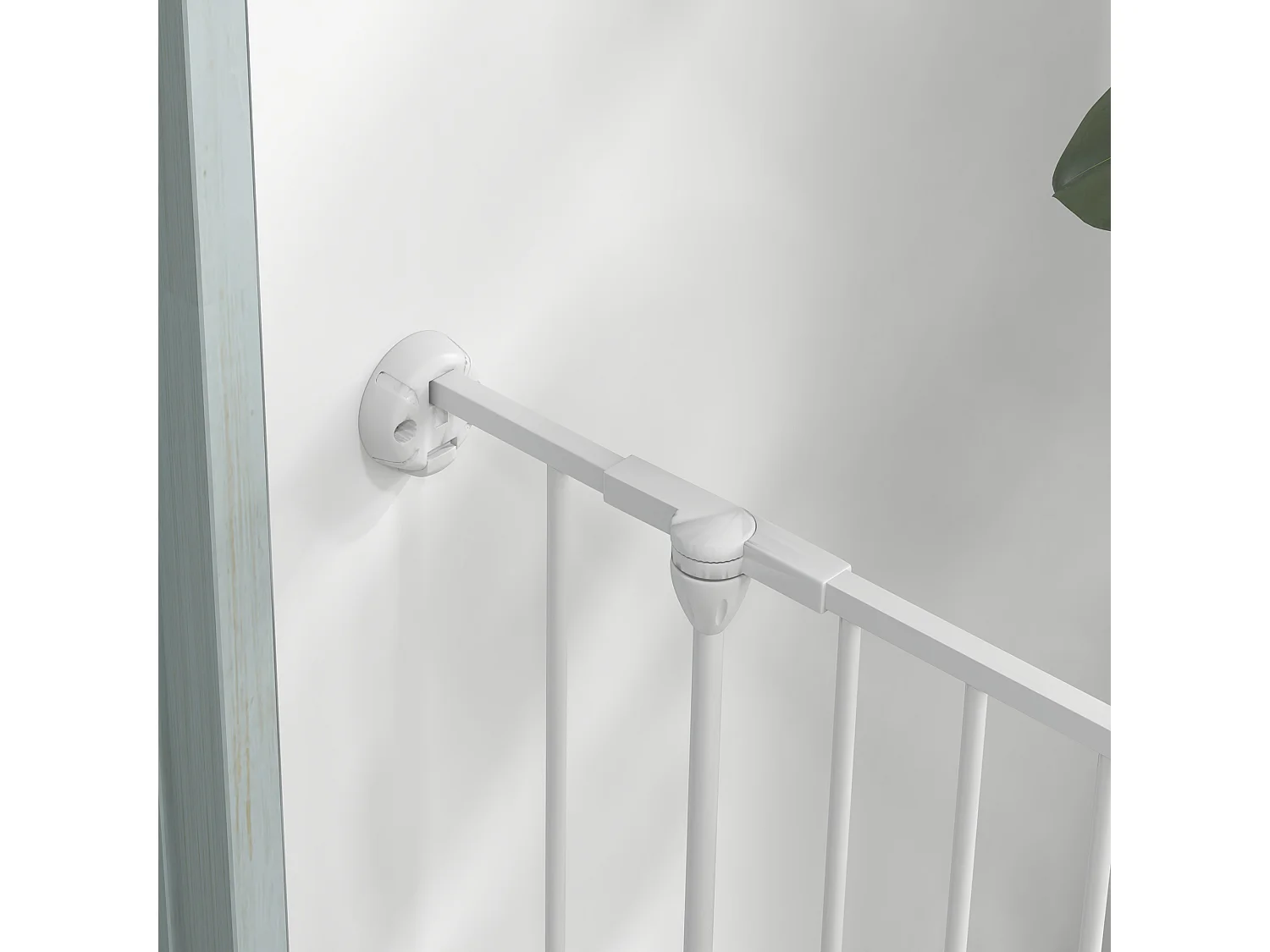 Cancellino per cani pieghevole con chiusura di sicurezza bianco