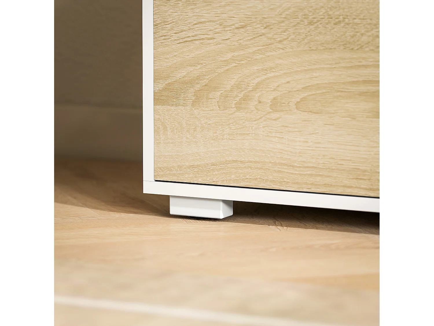 Set 2 pezzi parete attrezzata da soggiorno in truciolato