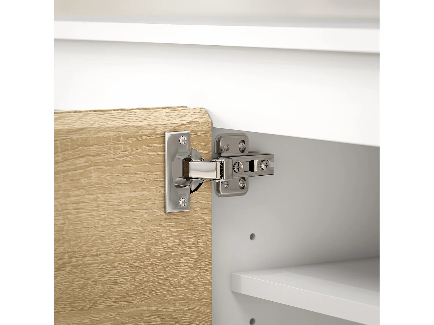 Set 2 pezzi parete attrezzata da soggiorno in truciolato