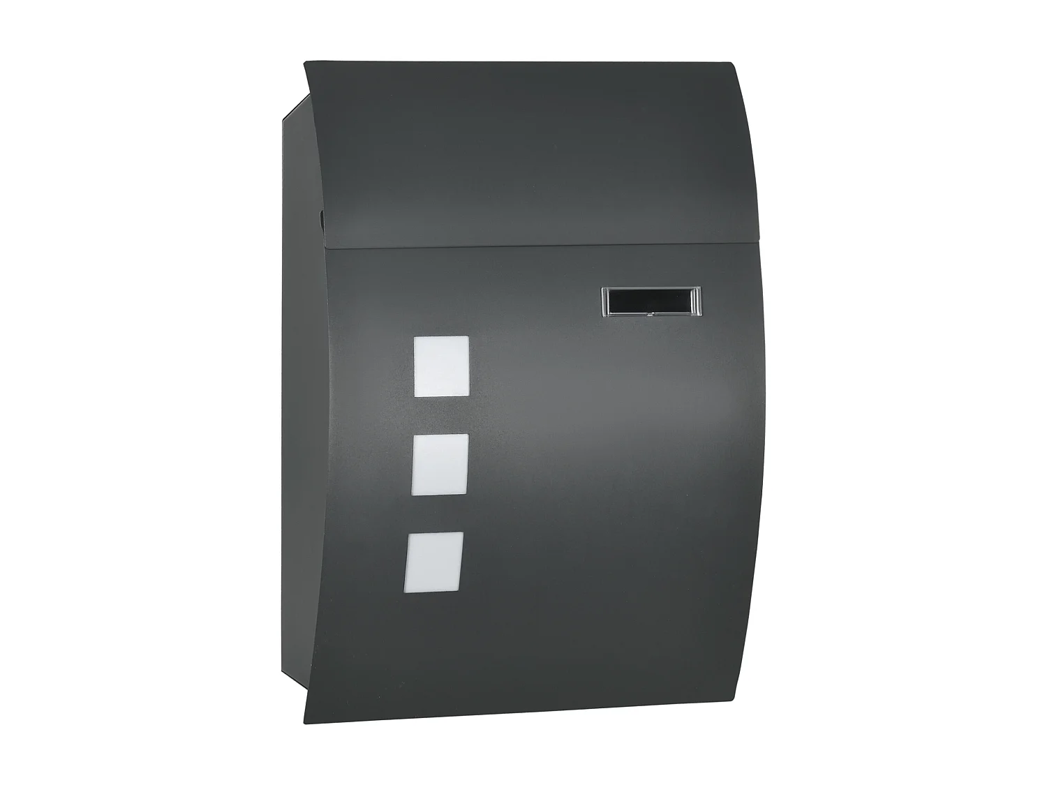 Cassetta postale in acciaio zincato con 3 fessure e 2 chiavi