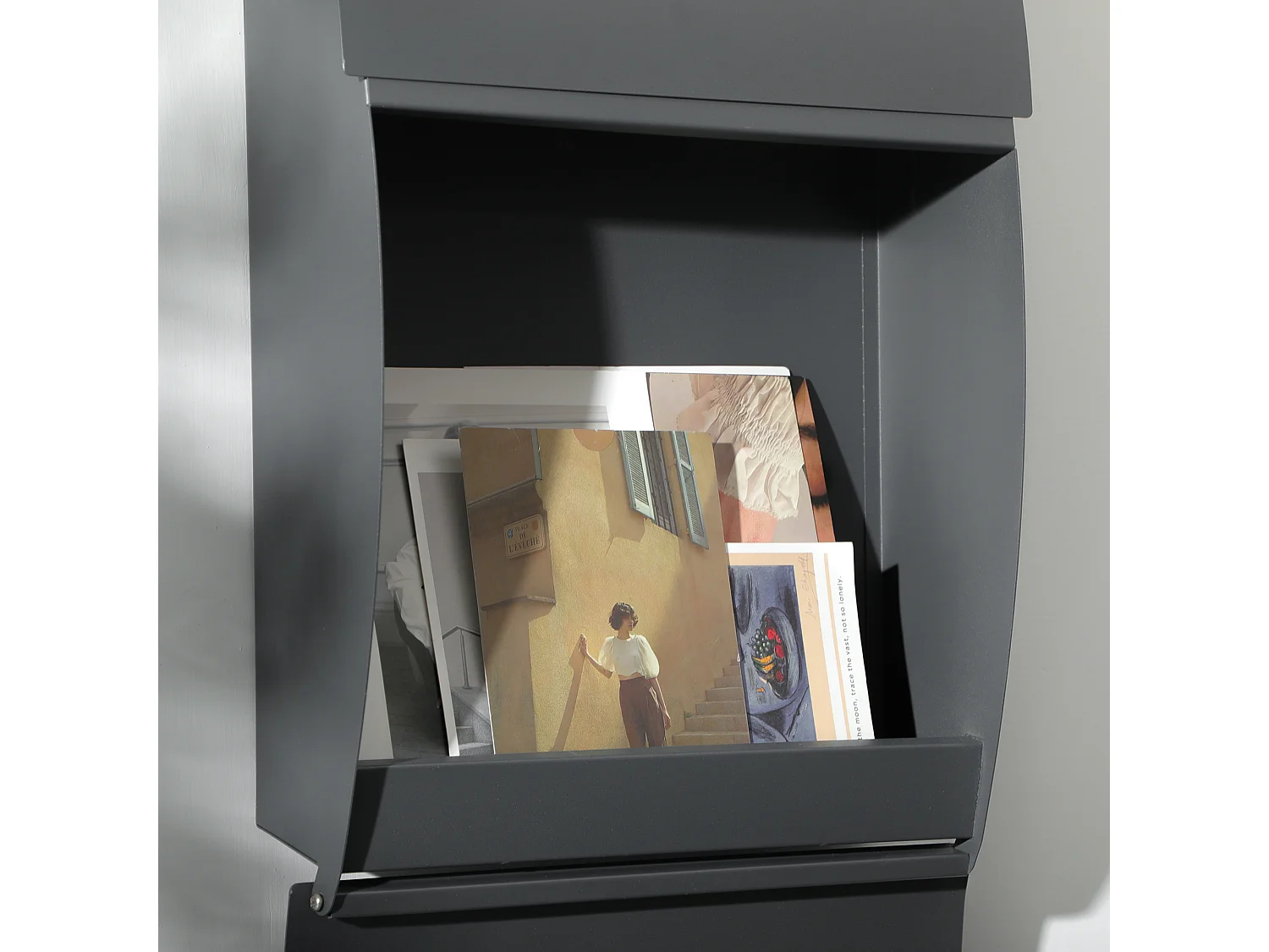 Cassetta postale in acciaio zincato con 3 fessure e 2 chiavi