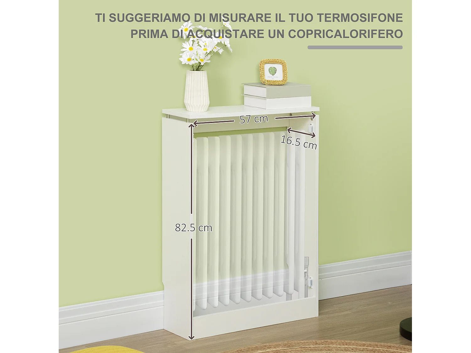 Copritermosifone a doghe moderno ed elegante per la casa