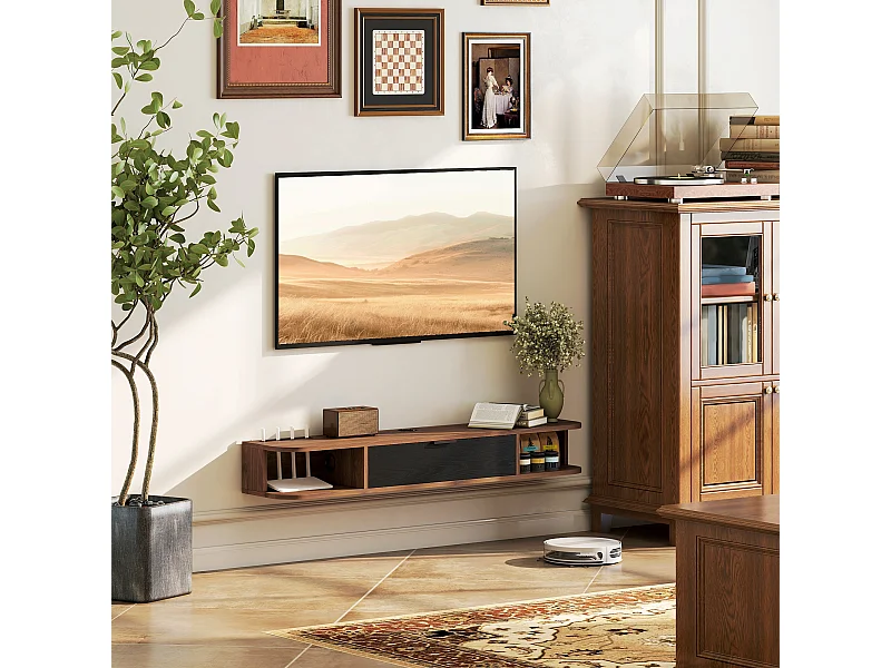 Mobile tv sospeso mobile porta tv fino a 50" con cassetto ribaltabile