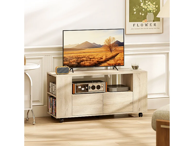 Mobile porta tv fino a 42 mobiletto tv con ruote girevoli e freno