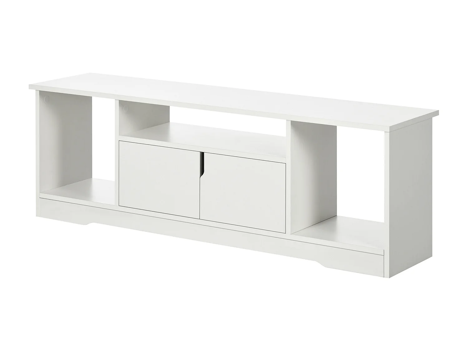 Mobile tv fino a 42 pollice armadietto e ripiani in legno 120x30x41cm