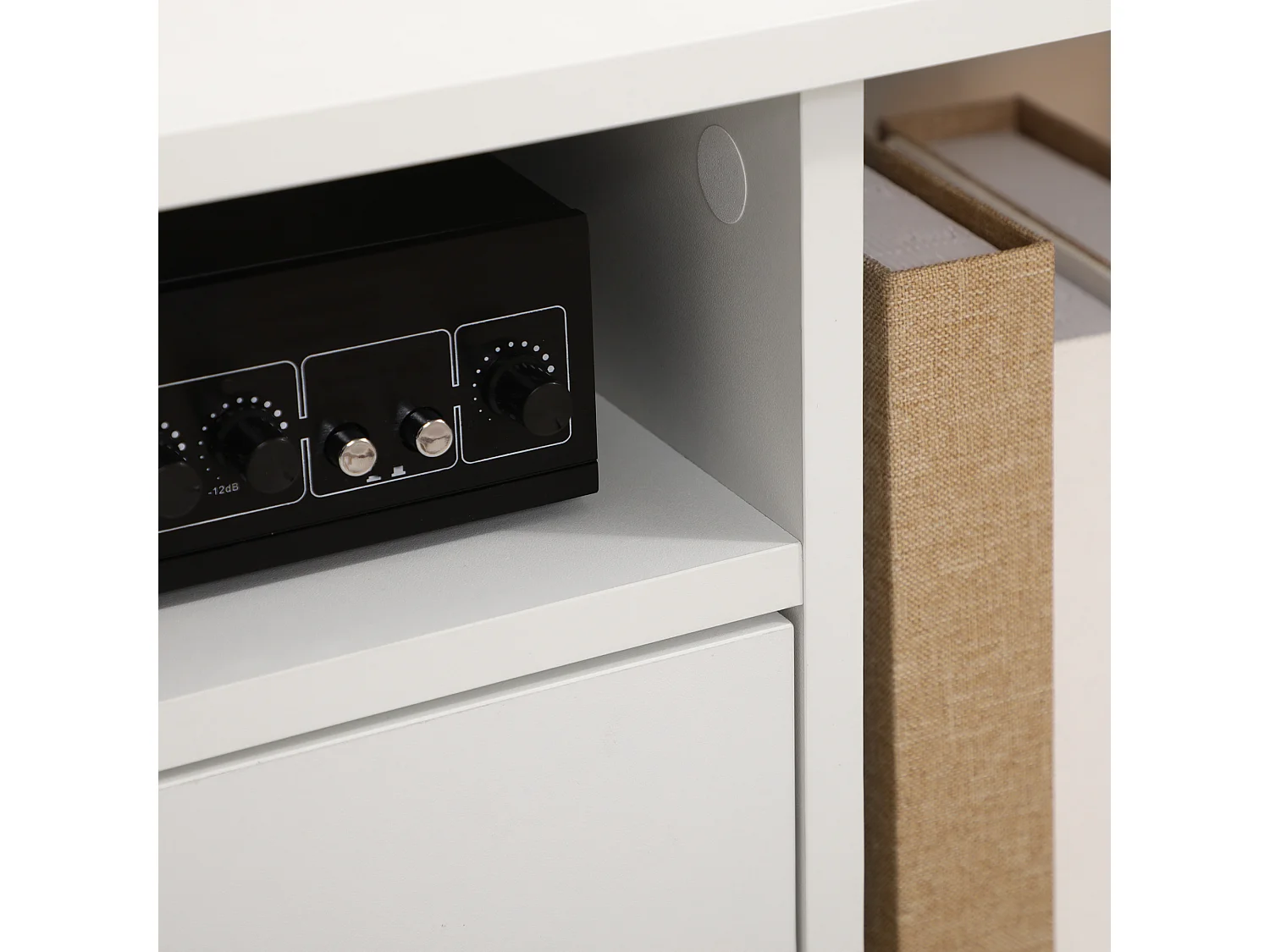 Mobile tv fino a 42 pollice armadietto e ripiani in legno 120x30x41cm