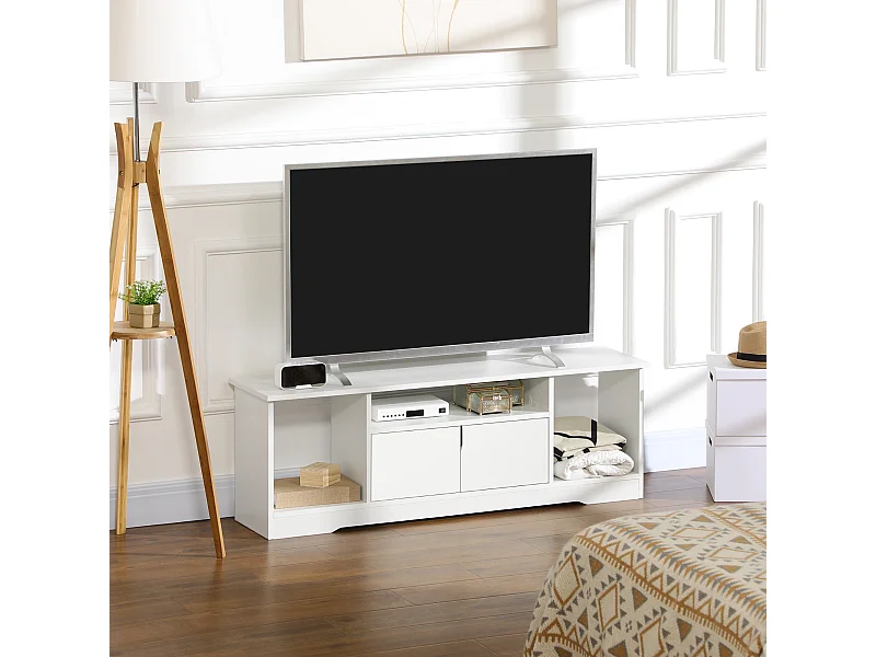 Mobile tv fino a 42 pollice armadietto e ripiani in legno 120x30x41cm