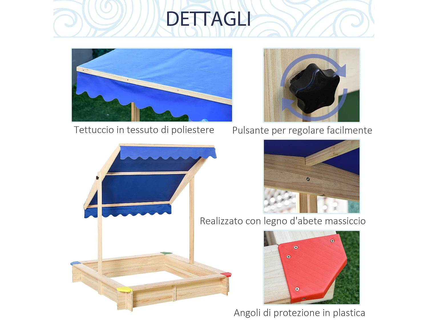 abbiera per Bambini in Legno con Panca