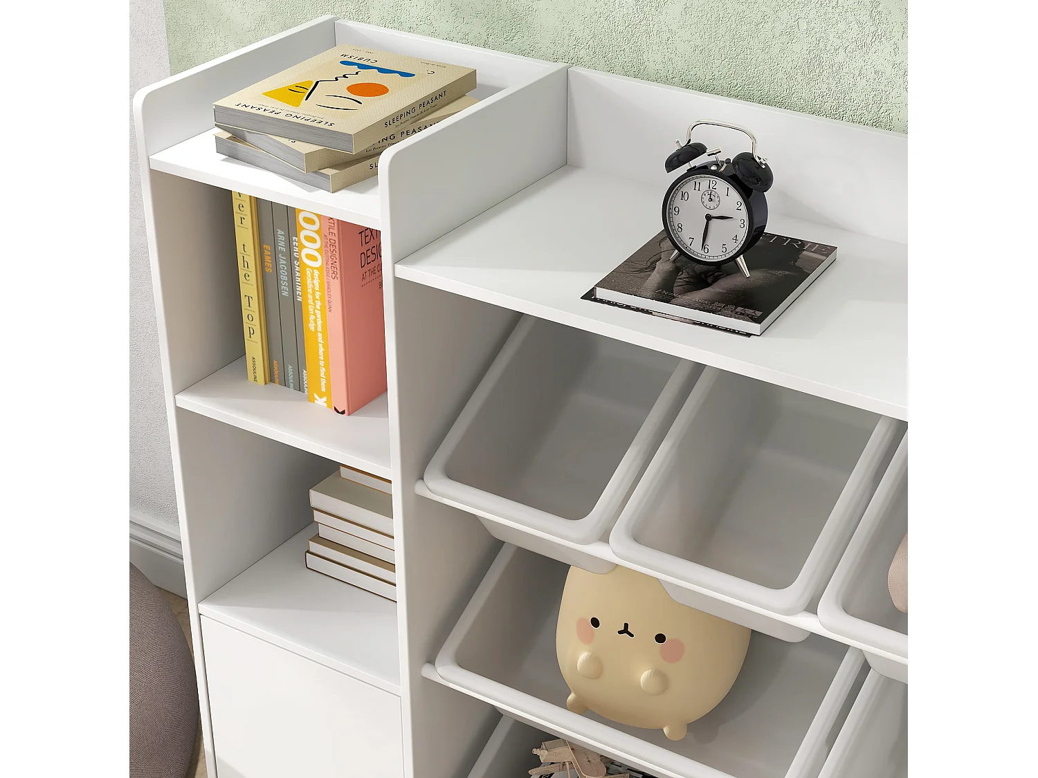 Scaffale portagiochi bambini libreria montessoriana per bambini