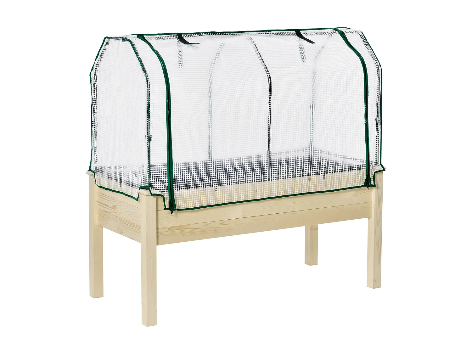 Letto per orto in cassetta con serra da giardino