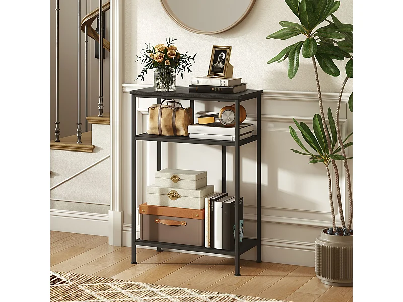 Mobile consolle con 3 ripiani tavolo consolle ingresso con struttura in metallo