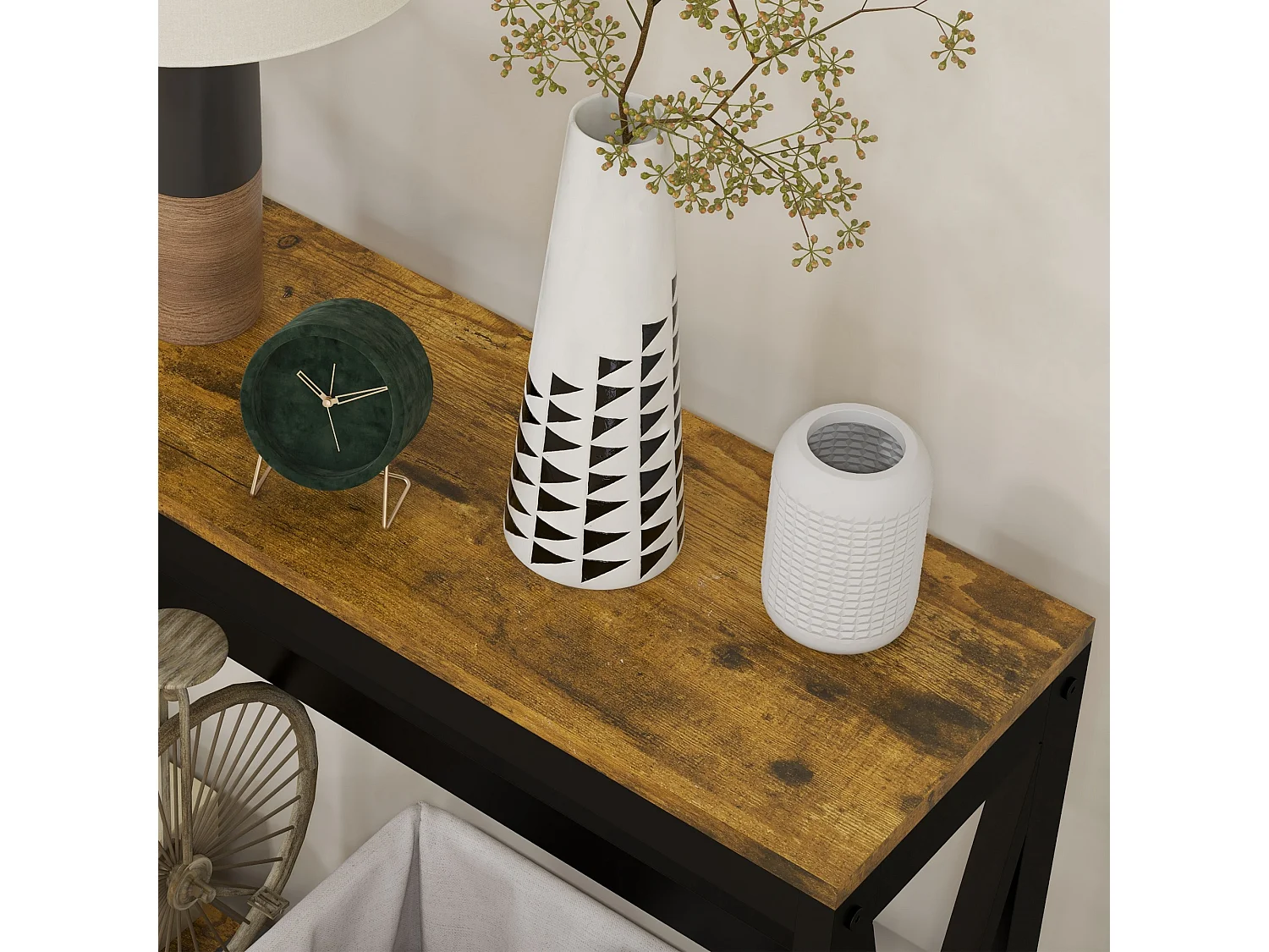 Consolle da ingresso con prese di corrente e usb