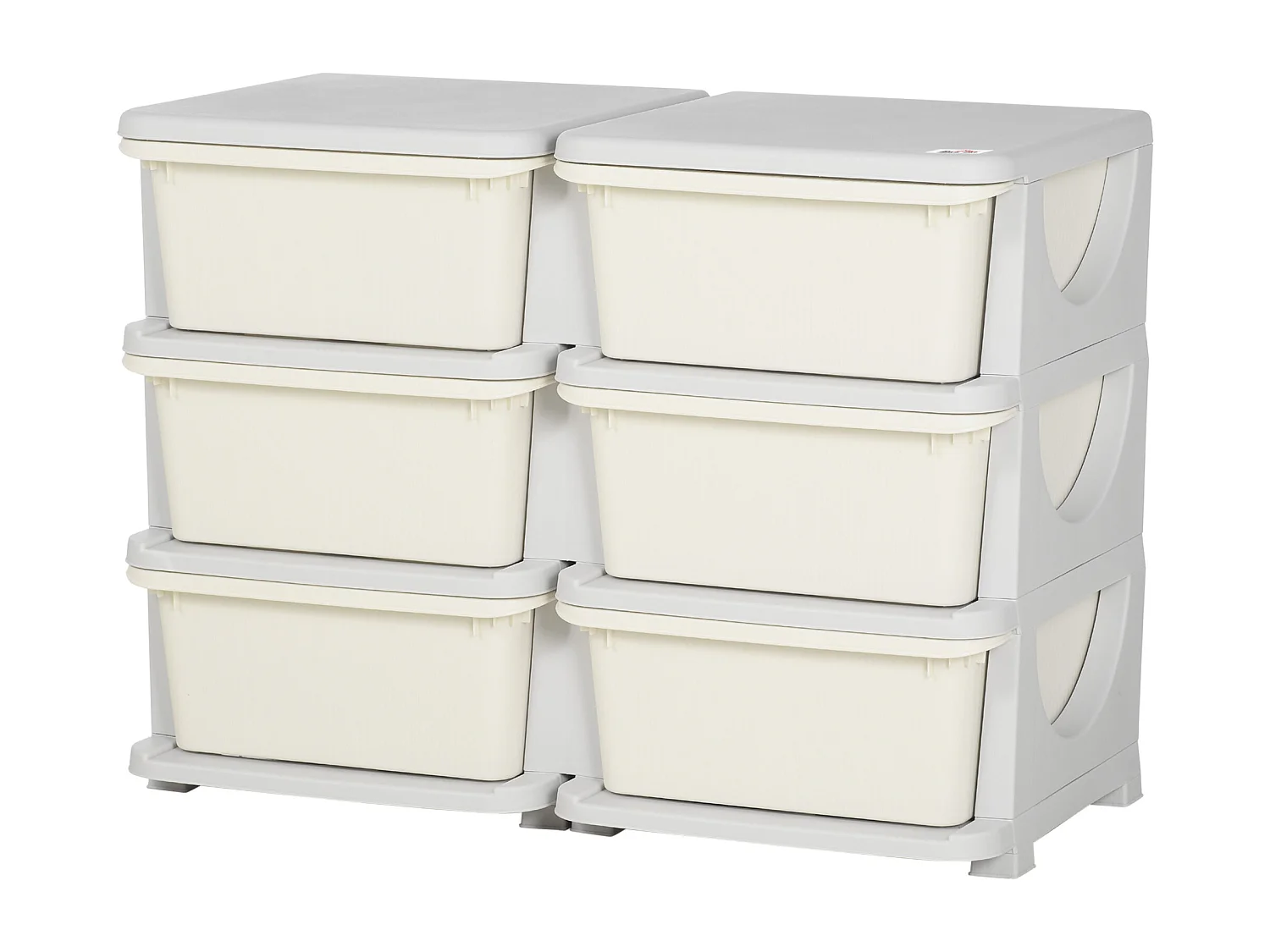 Mobile cassettiera per bambini 3-6 anni con bordi arrotondati