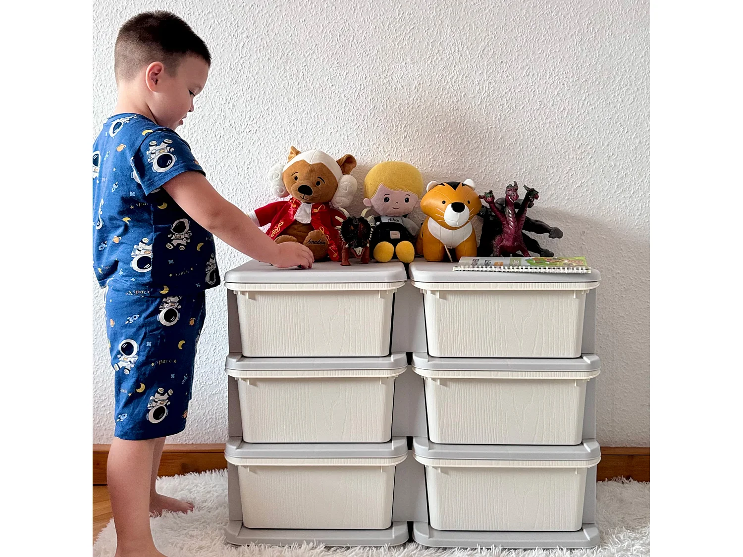 Mobile cassettiera per bambini 3-6 anni con bordi arrotondati