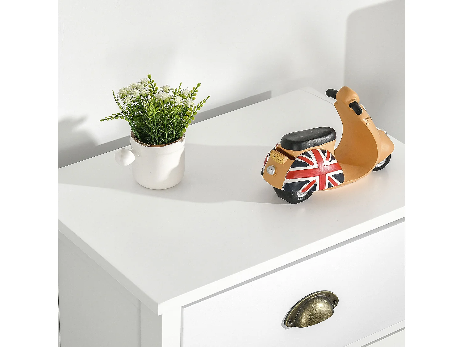 Cassettiera camera da letto 5 cassetti colorati como camera da letto