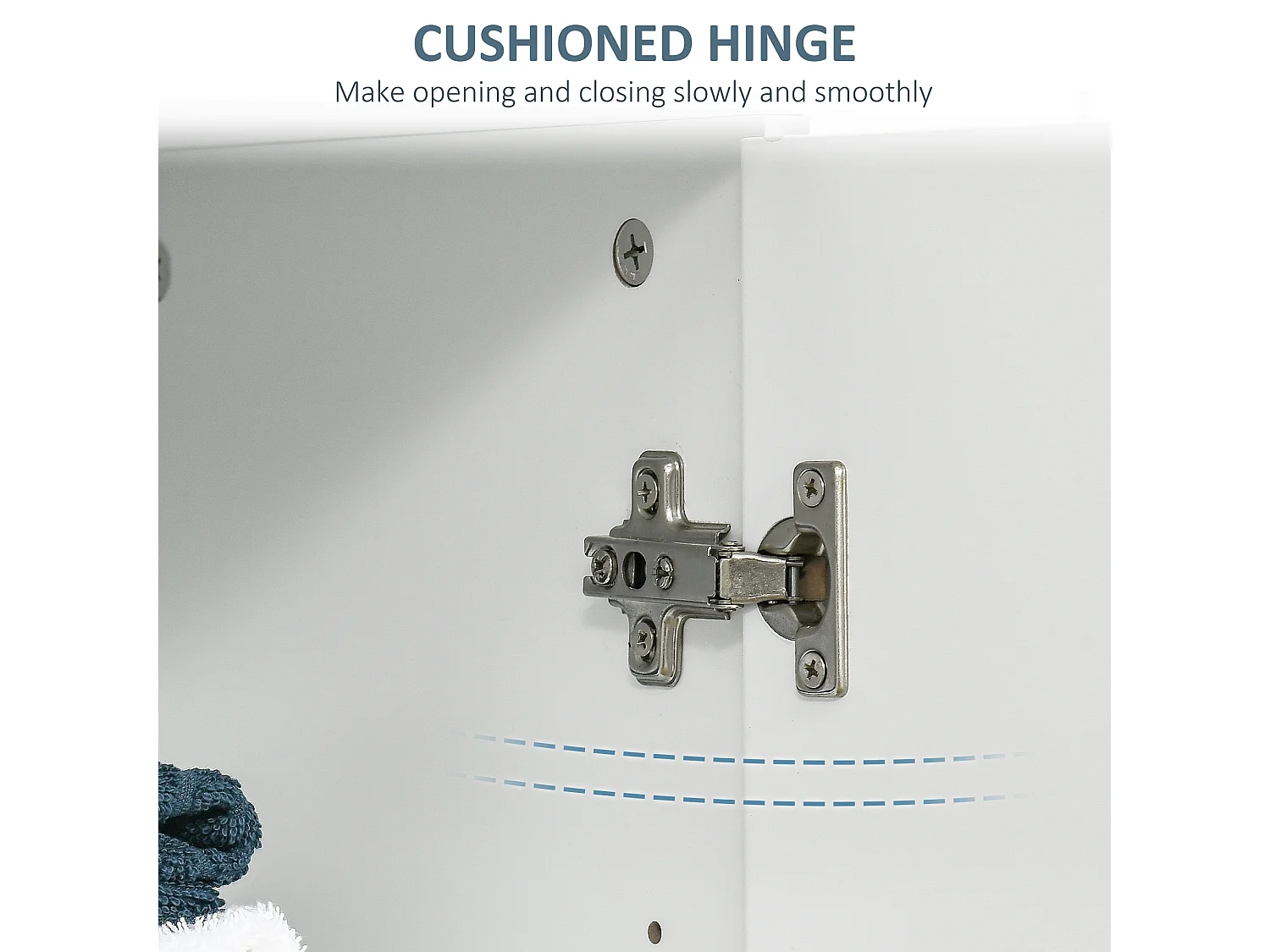 Mobile bagno con 2 ante con soft close, mobiletto bagno salvaspazio