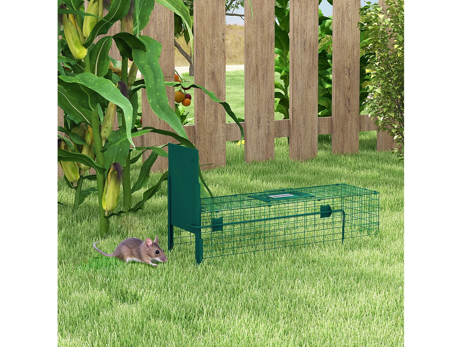 Gabbia trappola per ratti e topi 100x25x28cm verde