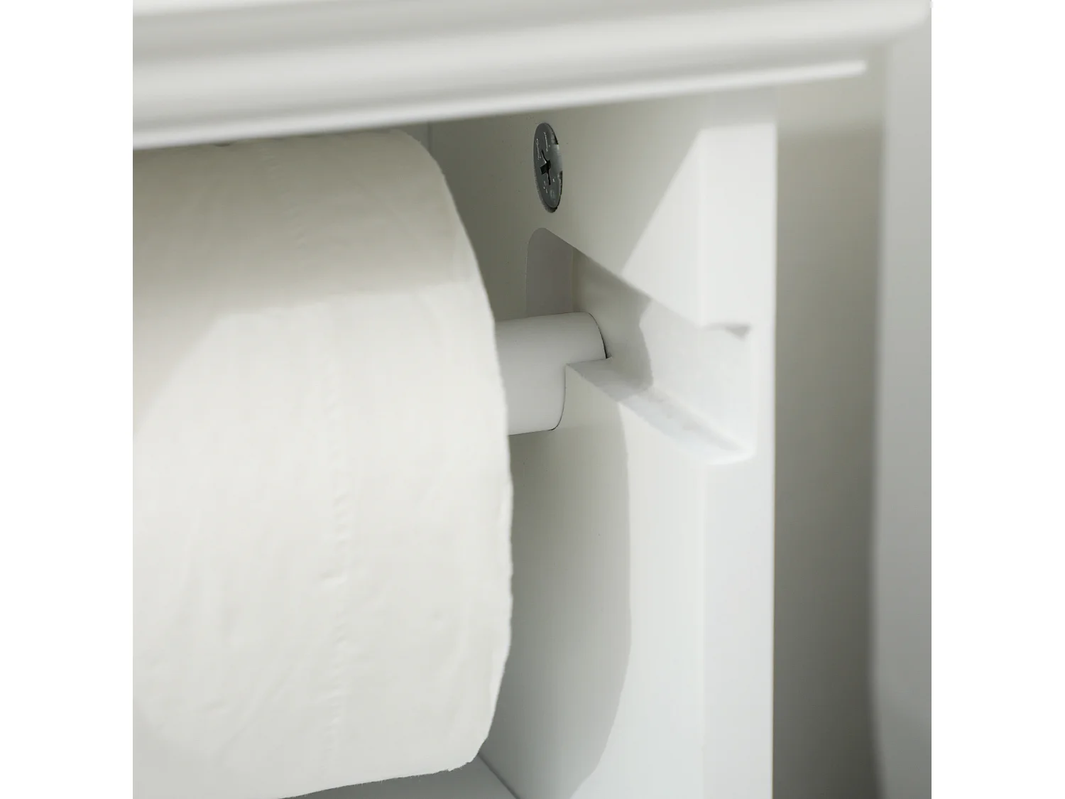 Mobile bagno con porta carta igienica e armadietto in mdf