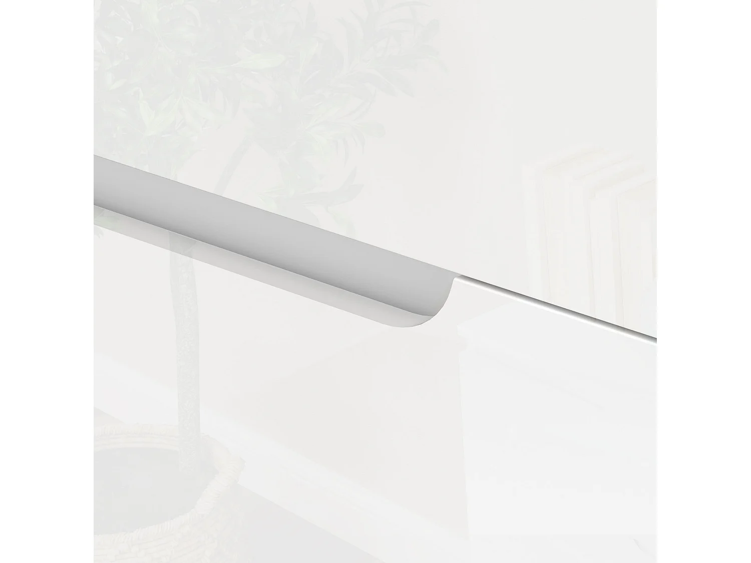 Cassettiera 4 cassetti moderna in truciolato bianco 60x40x85 cm