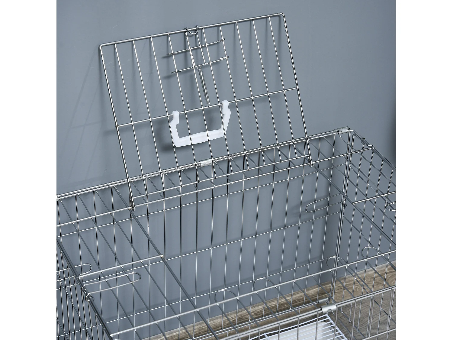 Kennel Gabbia per Cani Pieghevole in Acciaio Galvanizzato