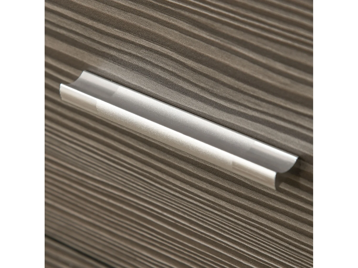 Cassettiera moderna 4 cassetti legno bianco grigio 76x35x72cm