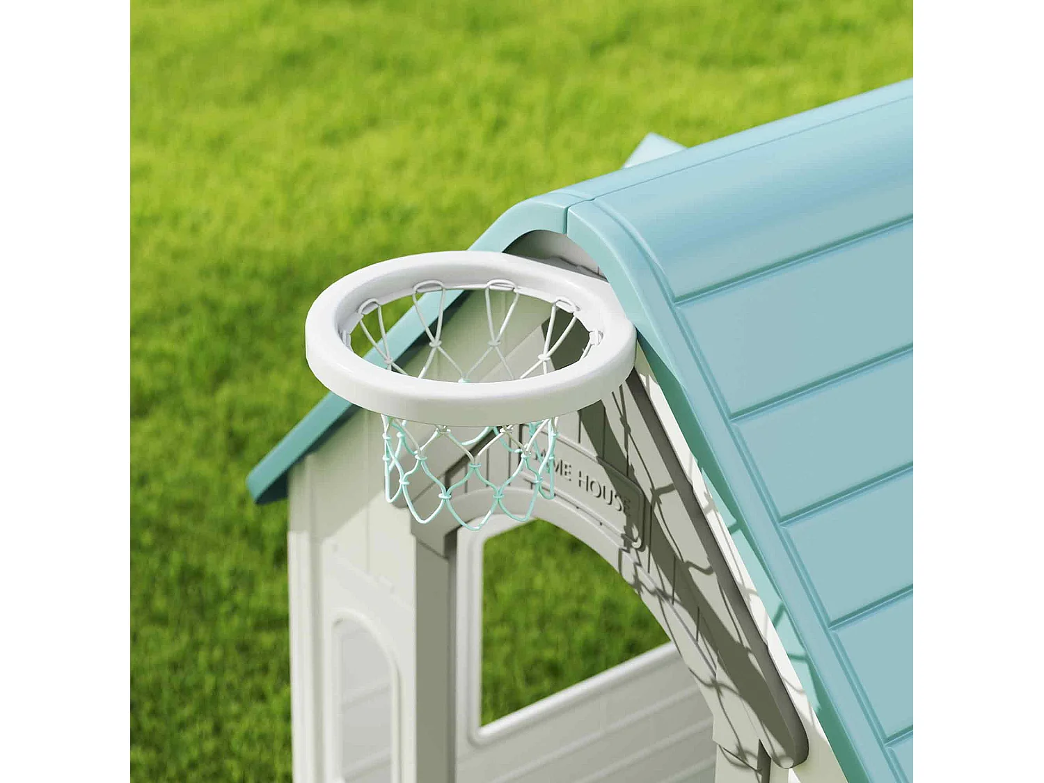 Casetta per bambini 5 in 1 in pp multicolore 132x118x124 cm