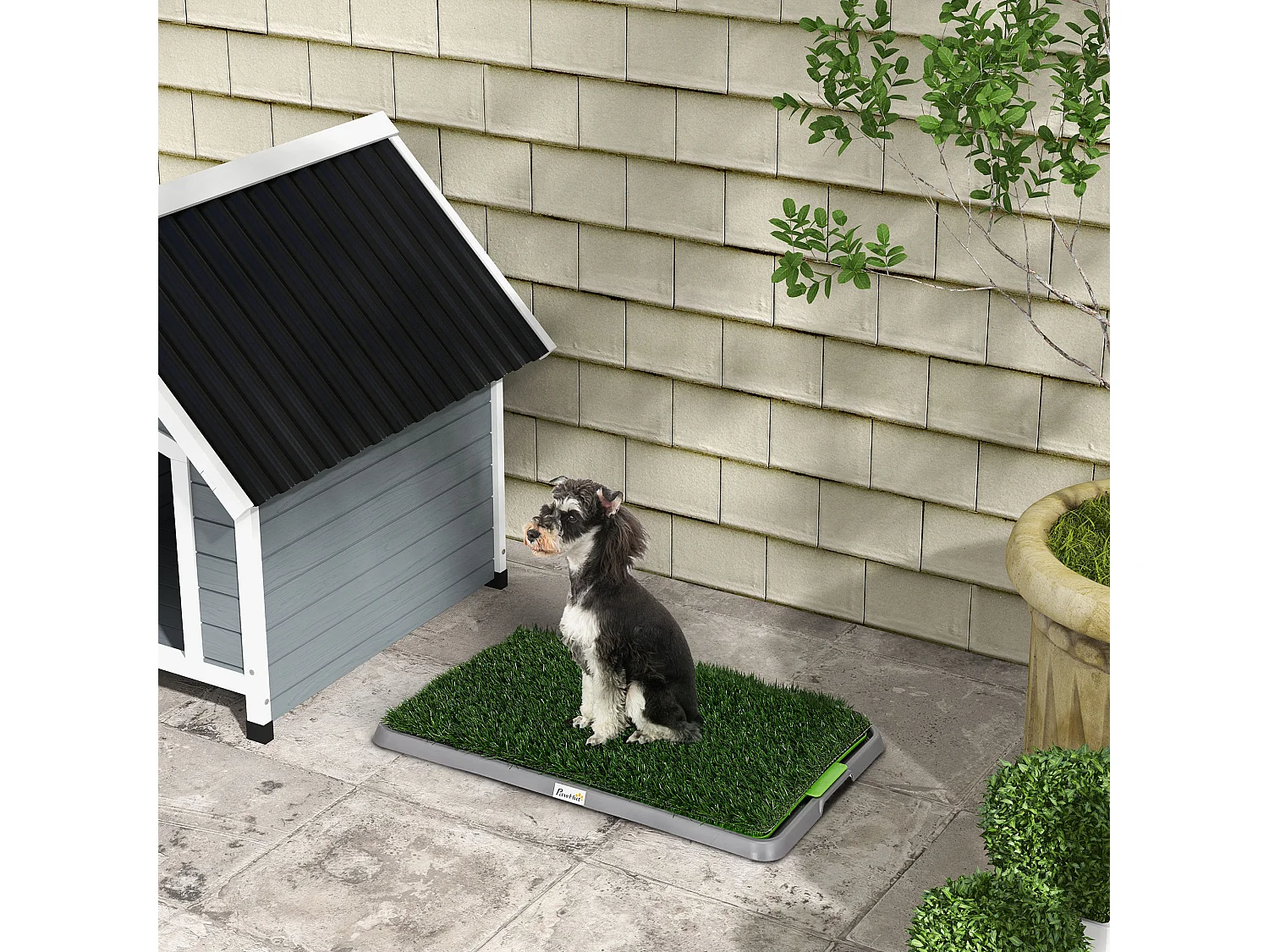 Toilette per cani prato finto e ricambio con vassoio 67x41x3.5 cm