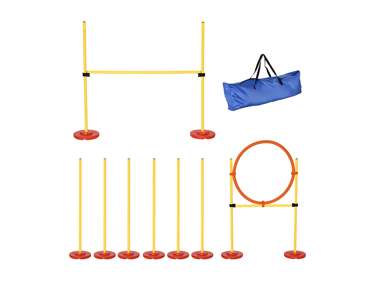 et Agility Dog 3 Esercizi: Slalom, Ostacoli