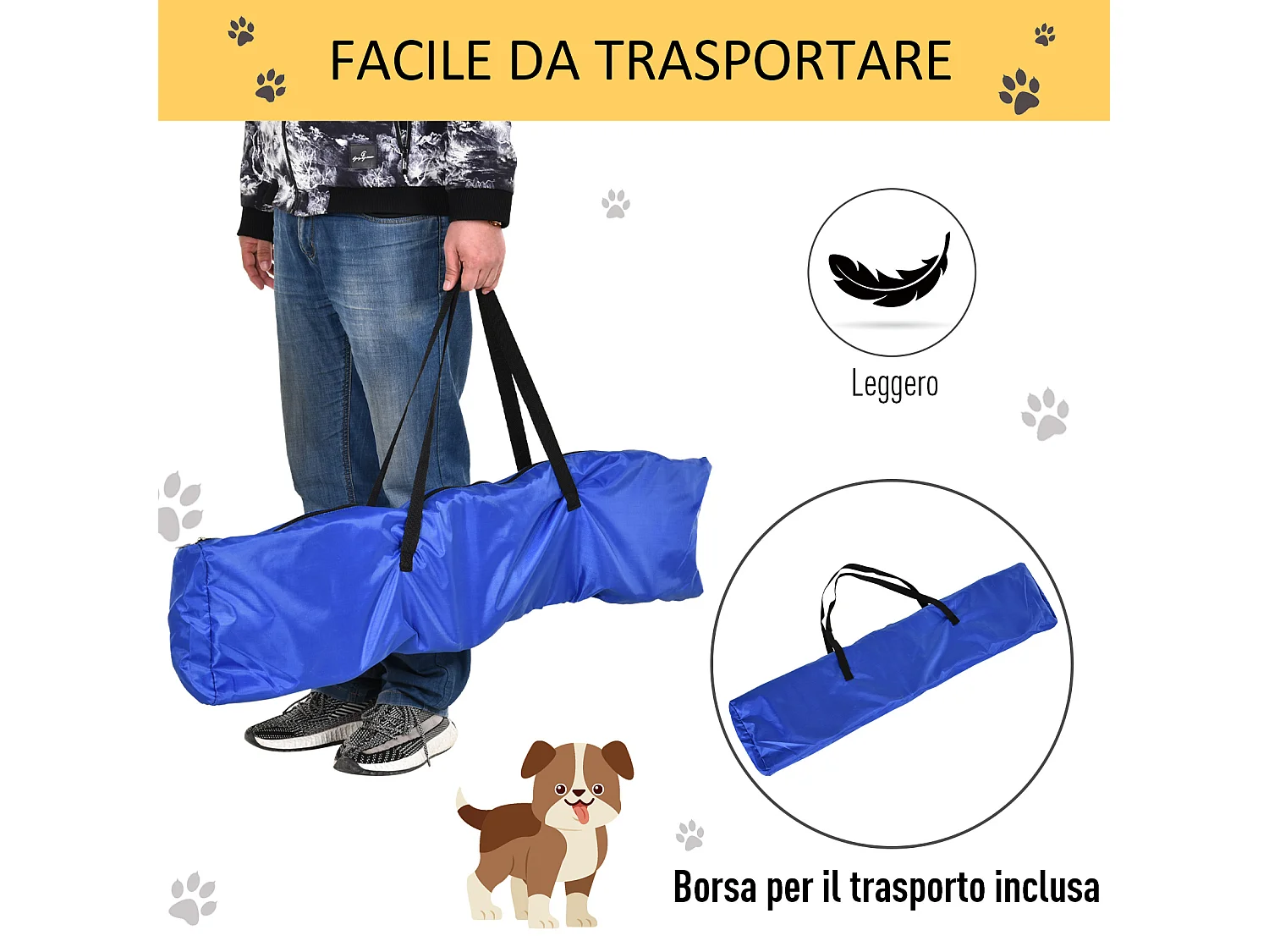 et Agility Dog 3 Esercizi: Slalom, Ostacoli