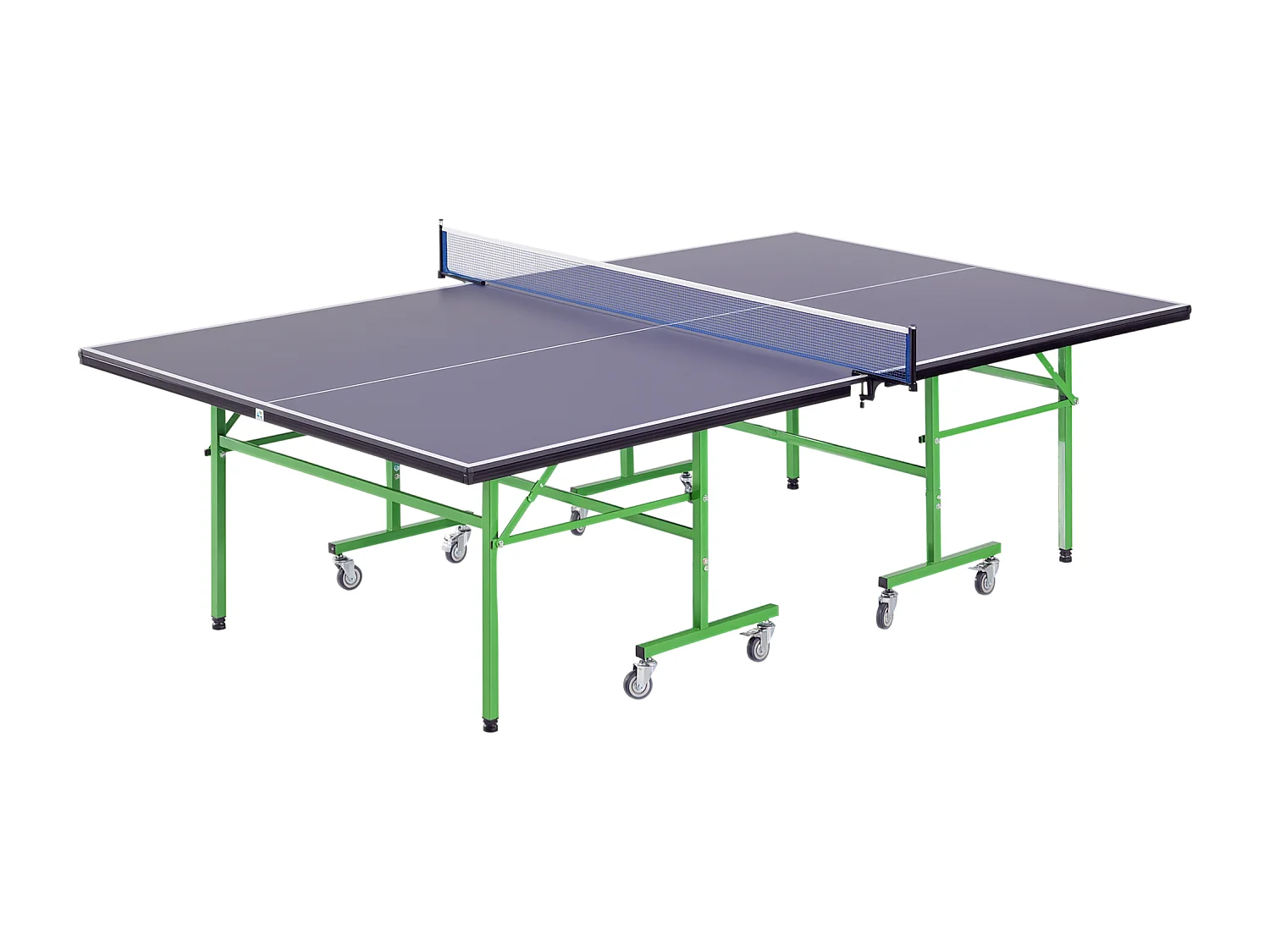 Tavolo da Ping Pong Pieghevole Interno con 8 Ruote