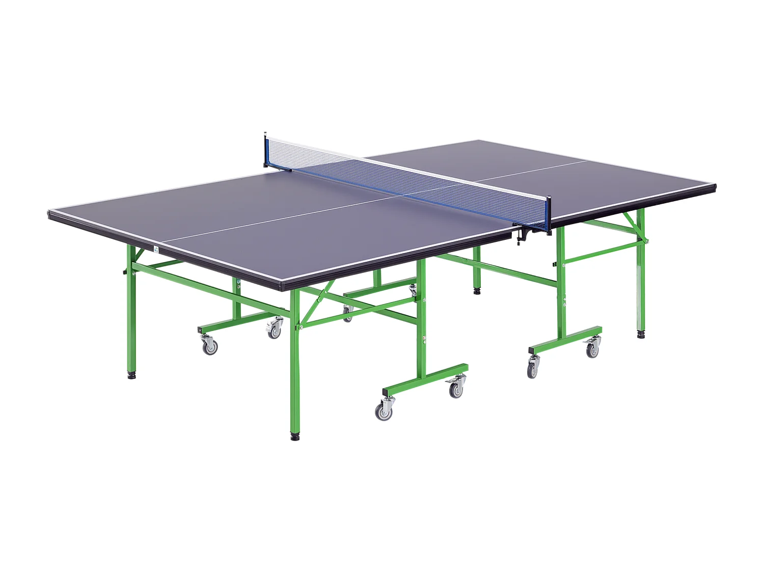 Tavolo da Ping Pong Pieghevole Interno con 8 Ruote
