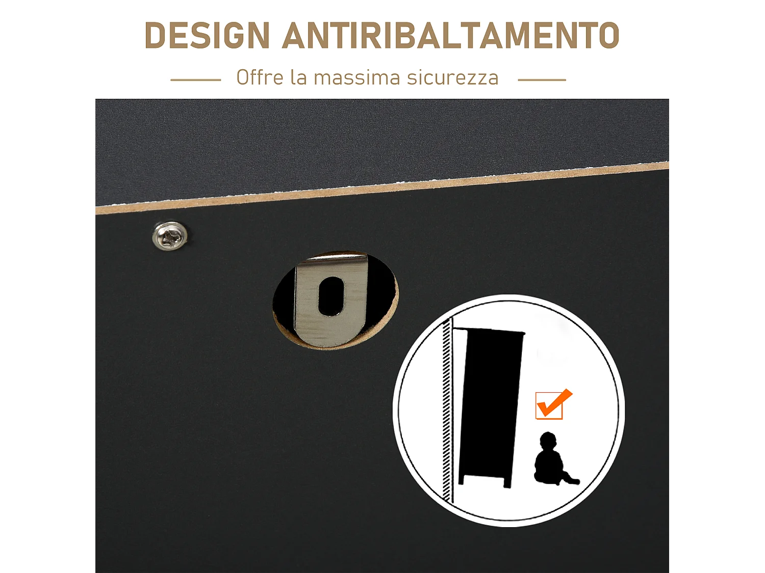 Cassettiera stile vintage industriale con cassetti in legno grigio