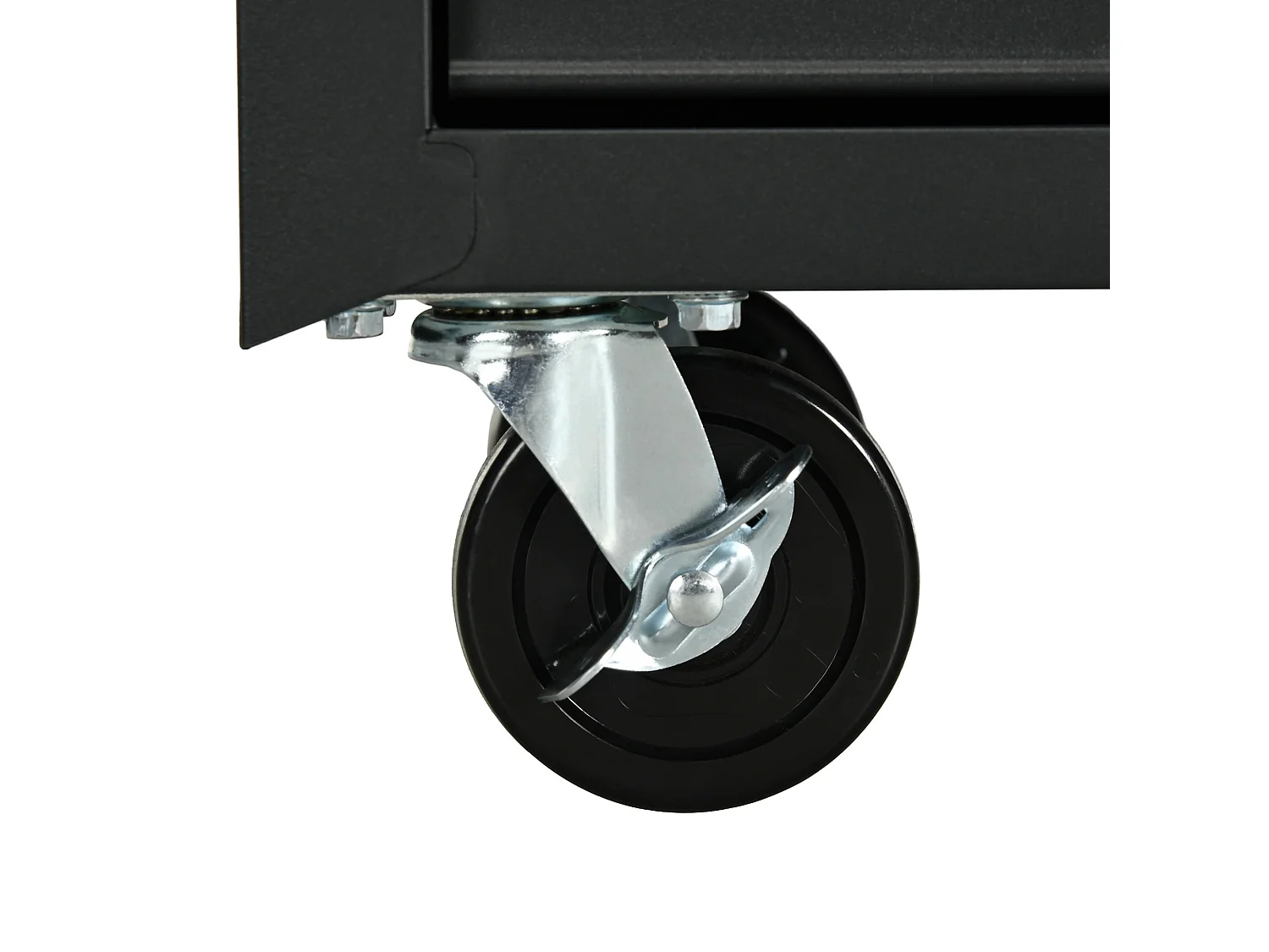 Carrello officina a 7 cassetti con serratura e chiavi in acciaio nero