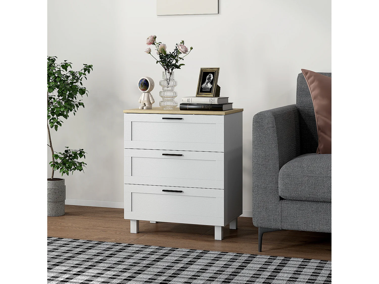 Cassettiera camera da letto 3 cassetti como camera da letto