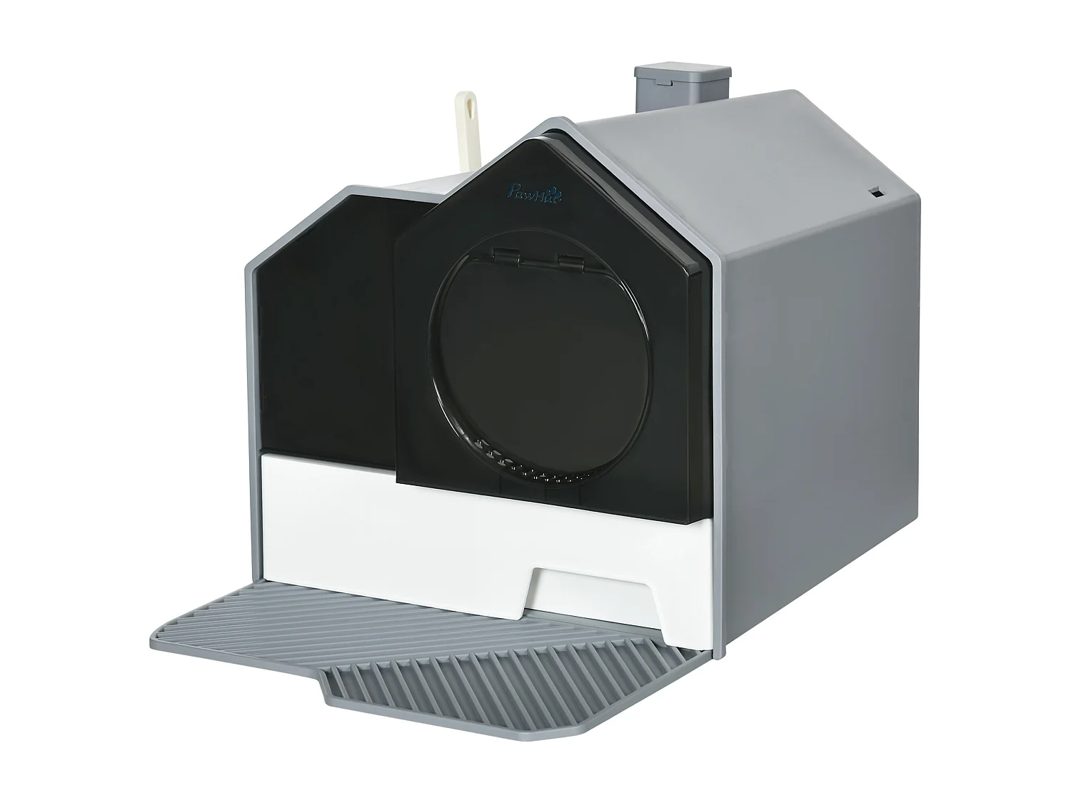 Lettiera per gatti chiusa con vassoio tappetino e paletta