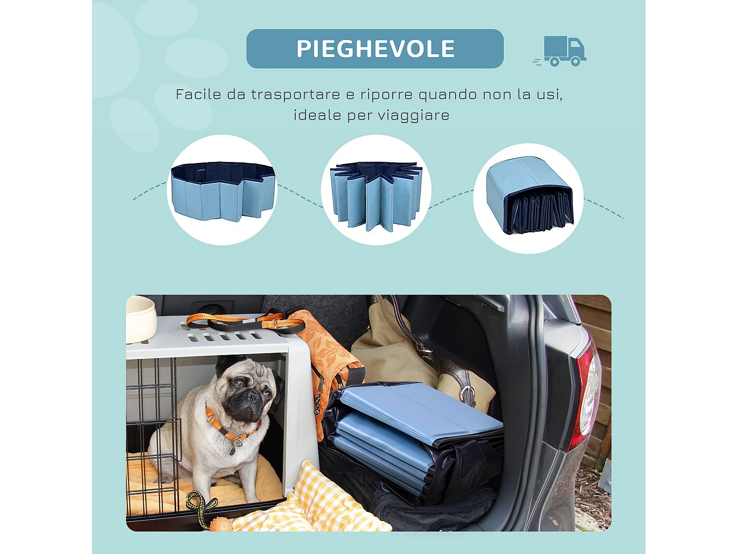 Piscina Vasca da Bagno Portatile Pieghevole