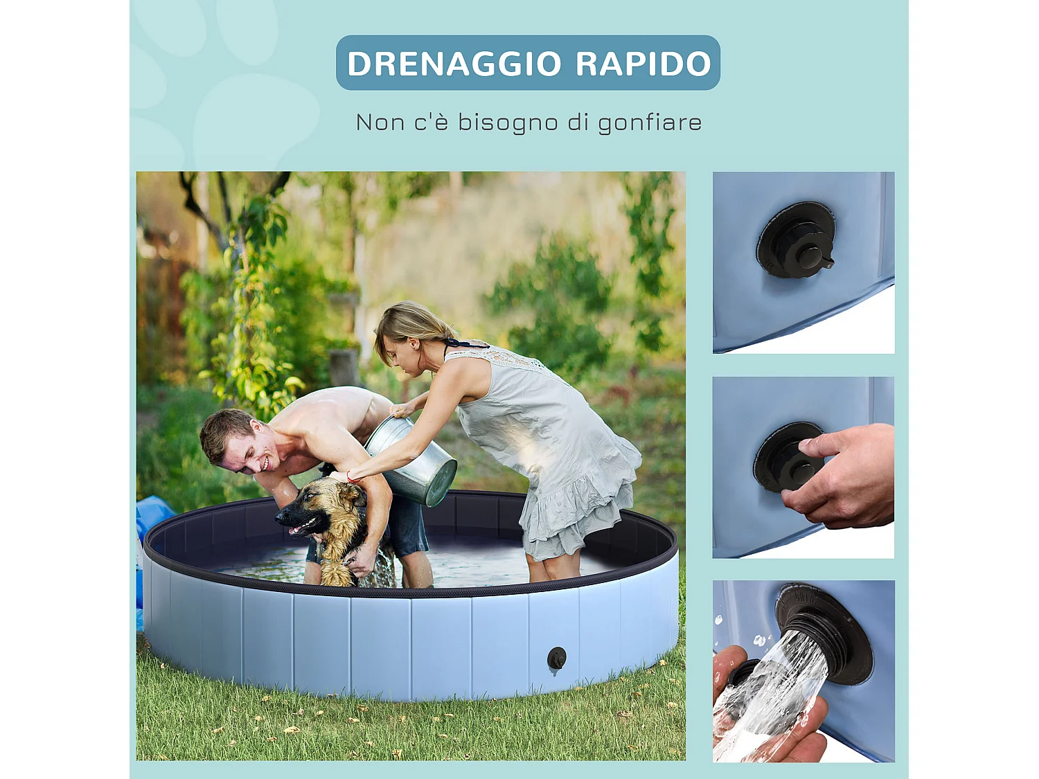 Piscina Vasca da Bagno Portatile Pieghevole