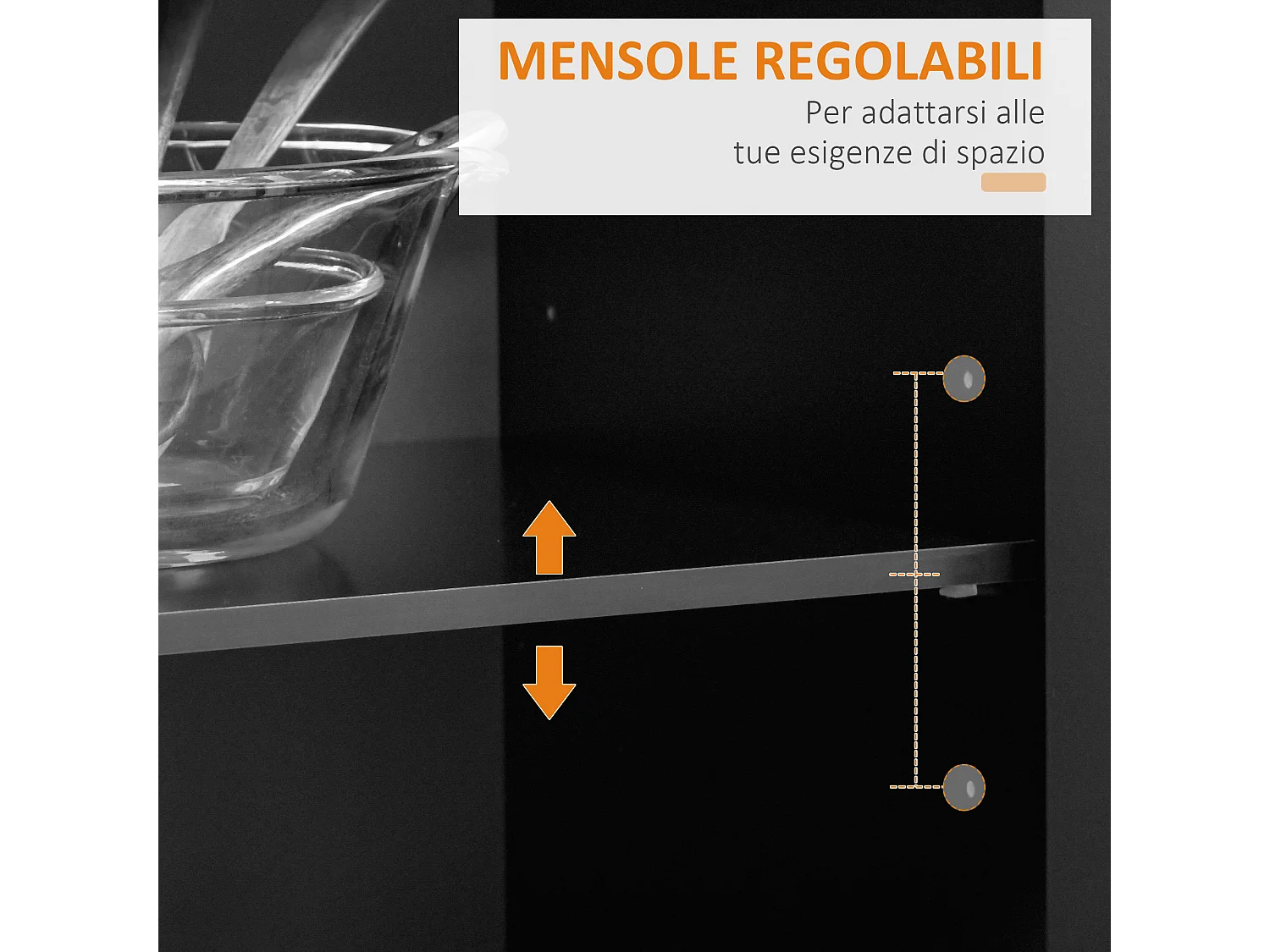 Isola cucina con piano di lavoro in legno di caucciù, carrello cucina con ruote