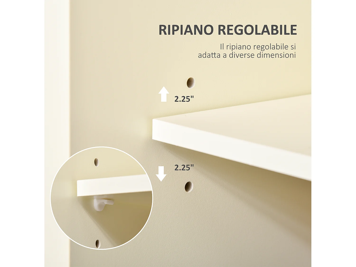 Isola per cucina con cassetti armadio e portasciugamani bianco