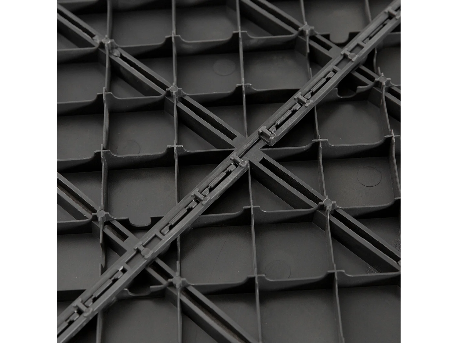 Set 9 mattonelle a incastro per esterni e interni nero