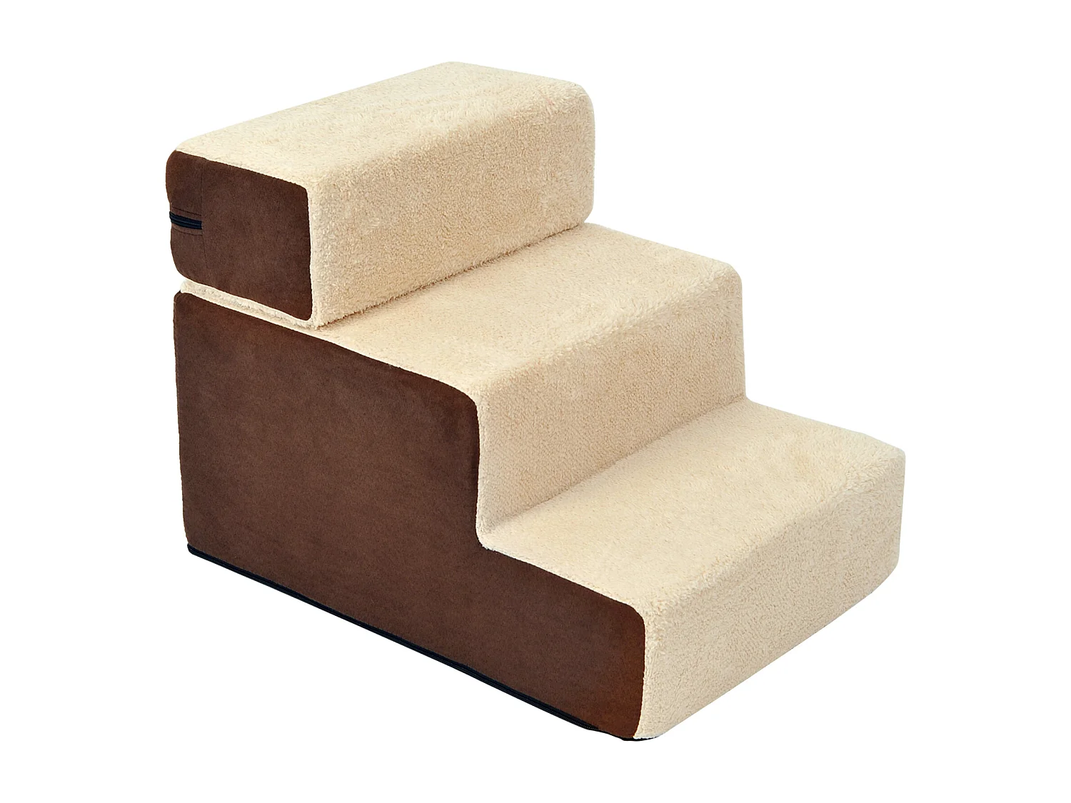 PawHut Scala per Cani e Cuccioli 3 Gradini Rimovibili e Antiscivolo